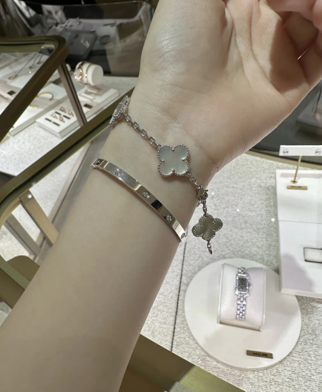 Van Cleef & Arpels Alhambra White Gold Bracelet